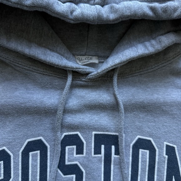 John Galt/Brandy Melville BOSTON Sweatshirt Hoodie Oversized Heather Gray OSFM - Picture 5 of 9